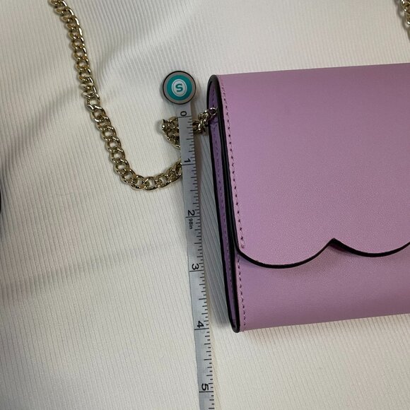 Kate Spade Gemma-Smooth Leather wallet on chain/crossbody in Lavender - Picture 11 of 15